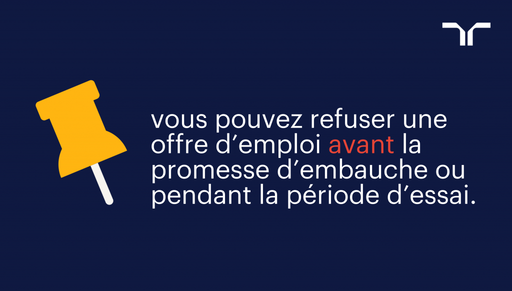 quand refuser une offre d'emploi ?